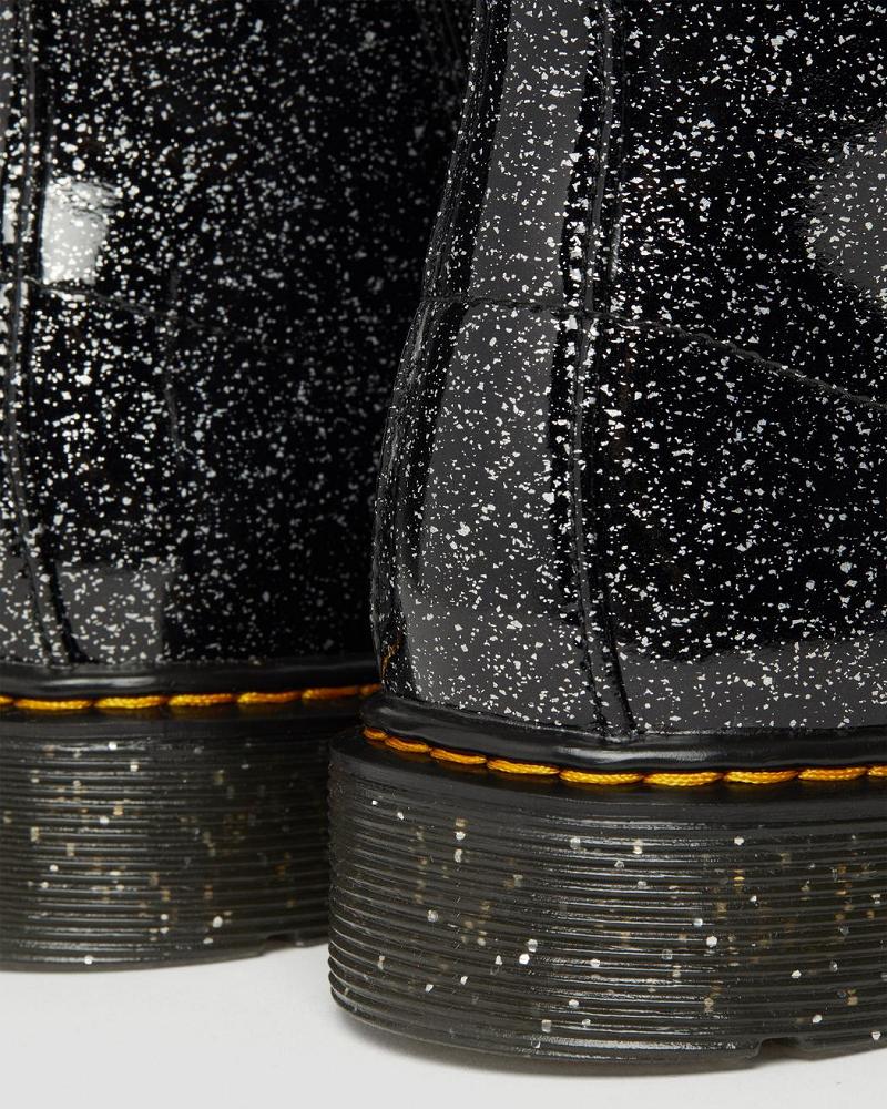 Dr Martens Youth 1460 Glitter Snørestøvler Børn Sort | DK 707ILH